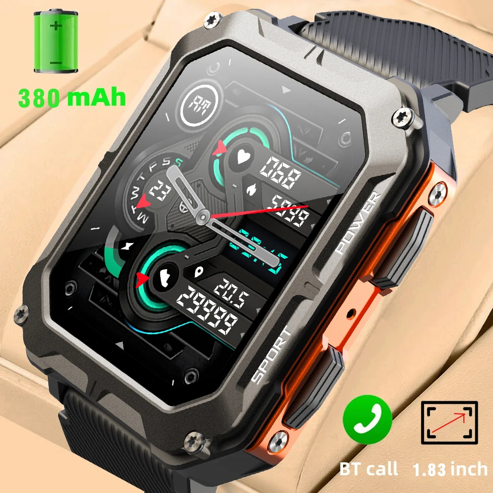 SENBONO 2024 Men's Smartwatch BT Call 380mAh Fitness Tracker 123 Sport Modes Sleep Monitoring Smart Watch for Men Android IOS