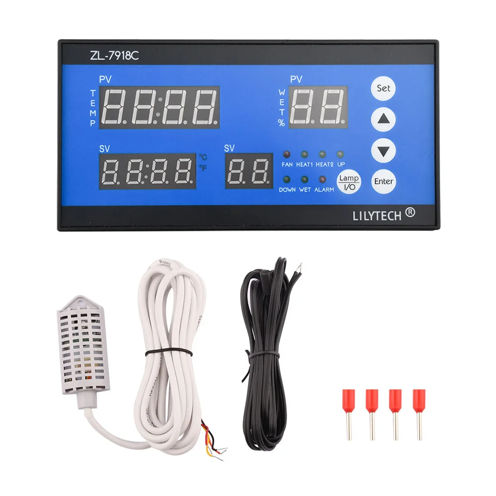 

ZL-7918C Digital LED Display Egg Incubator Controller Multifunction Automatic Temperature Humidity Controller AC 100-240V 220V