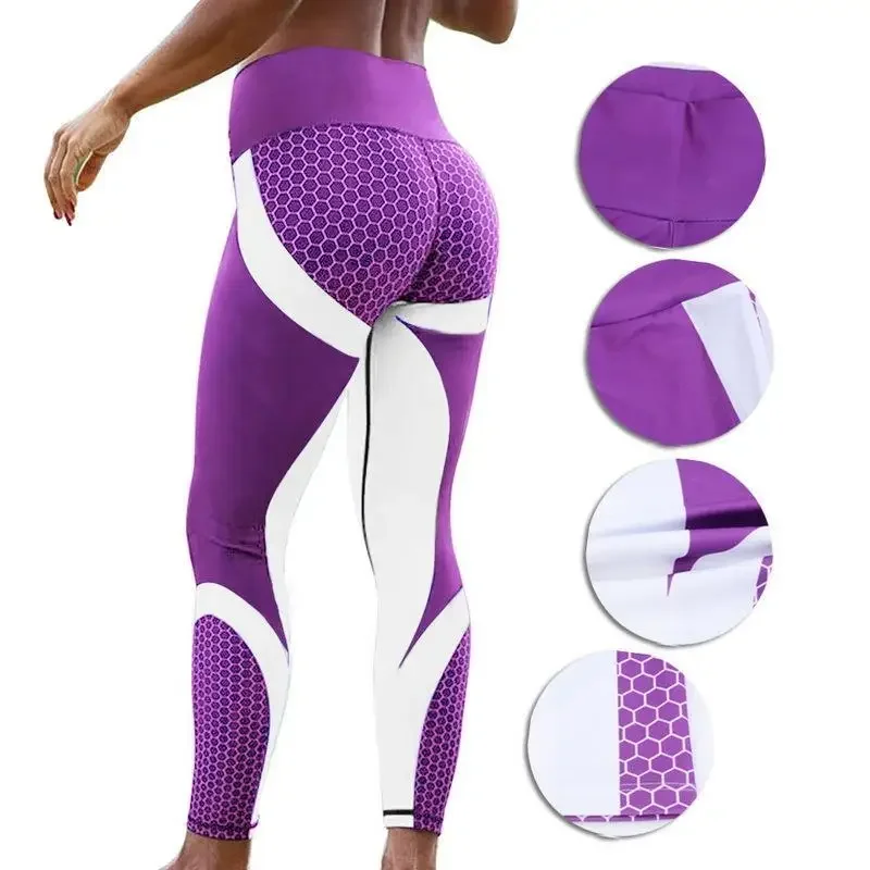 271004007 Leisure Fitness Hot Digital Printing Yoga Pants High Waist and Hip Lifting Sports Pants Slim Fit Leggings