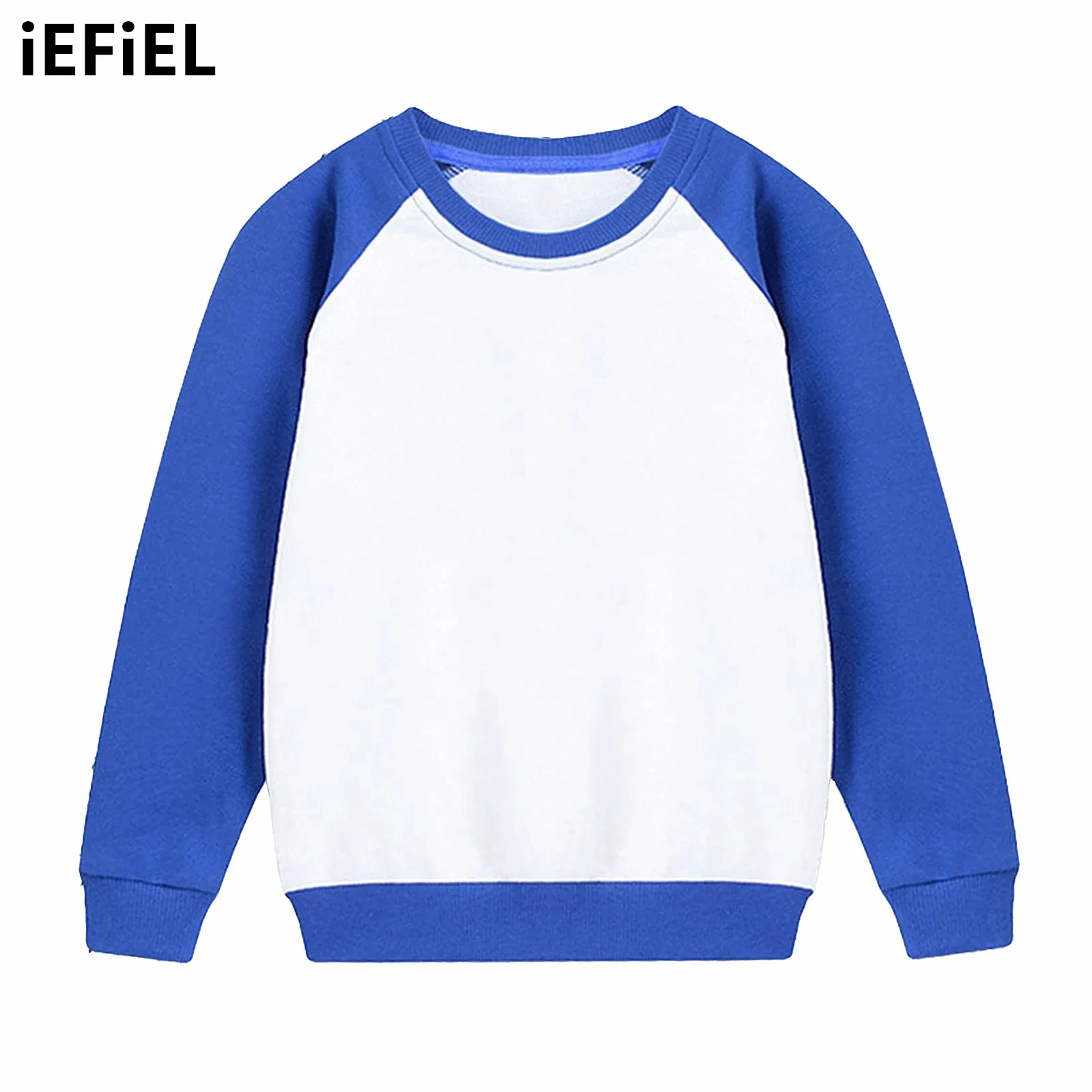 

Kids Boys Girls Casual Sweatshirt Fashion Unisex Color Block Children Casual Round Neckline Long Sleeve Pullover Tops