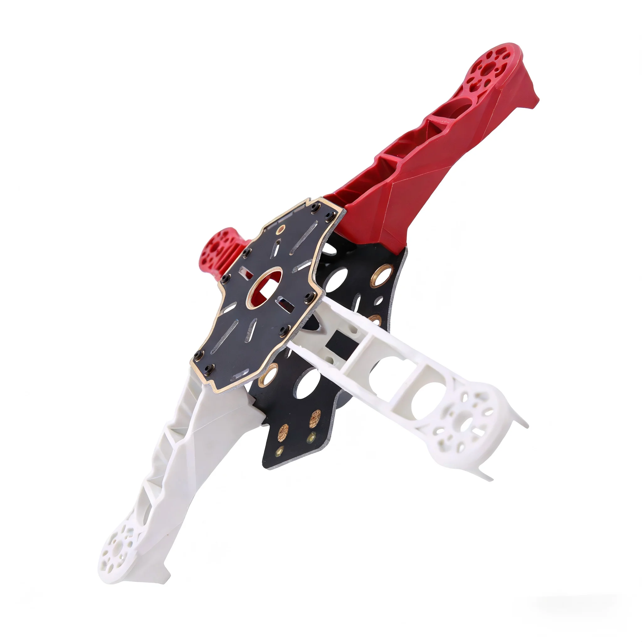 Kit cadre drone Q250 mini ultraléger 4 axes FPV - Blanc et Rouge