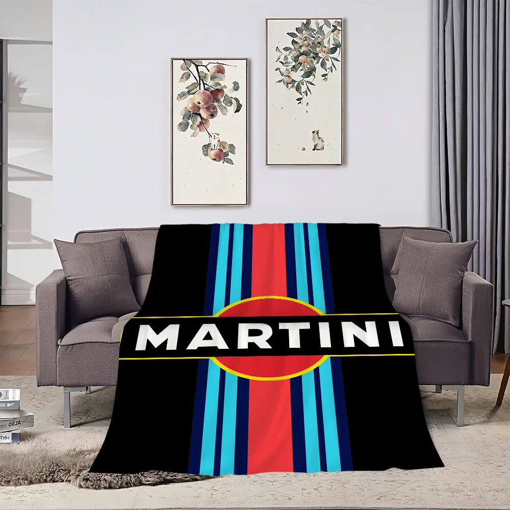 Sport Car R-Racing Blanket Plush Nap Sofa rug for M-Martini Living Room Warm Office Bedroom Birthday Home Travel Kid Gifts 4