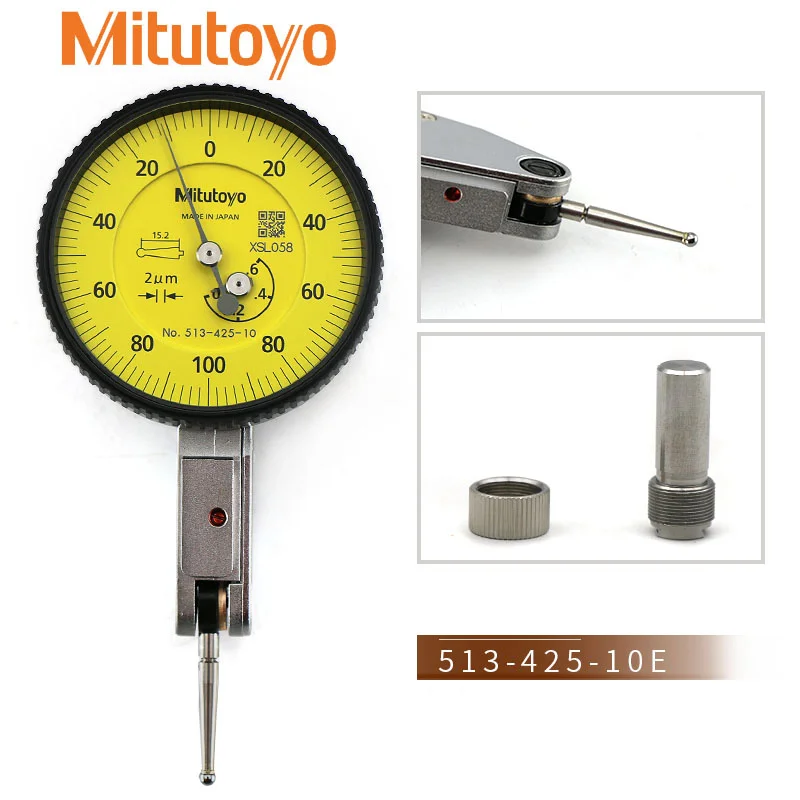 

Mitutoyo 513-425-10E TI-152EX Measuring Range 0.6mm/0.002 0-100-0 Lever Indicator Japan Made Dial Indicators