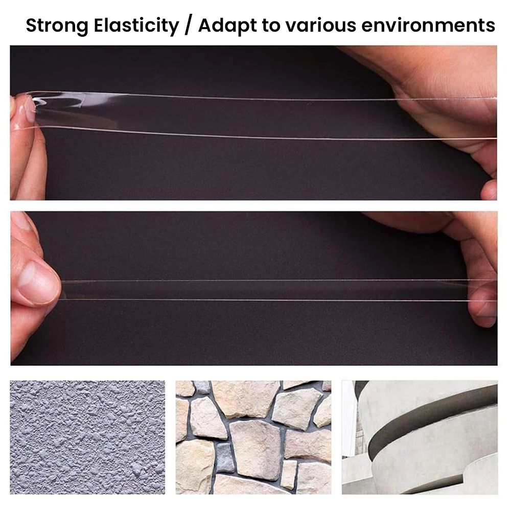 High-Strength Transparent Waterproof Double-Sided Tape - No Residue, Self-Adhesive