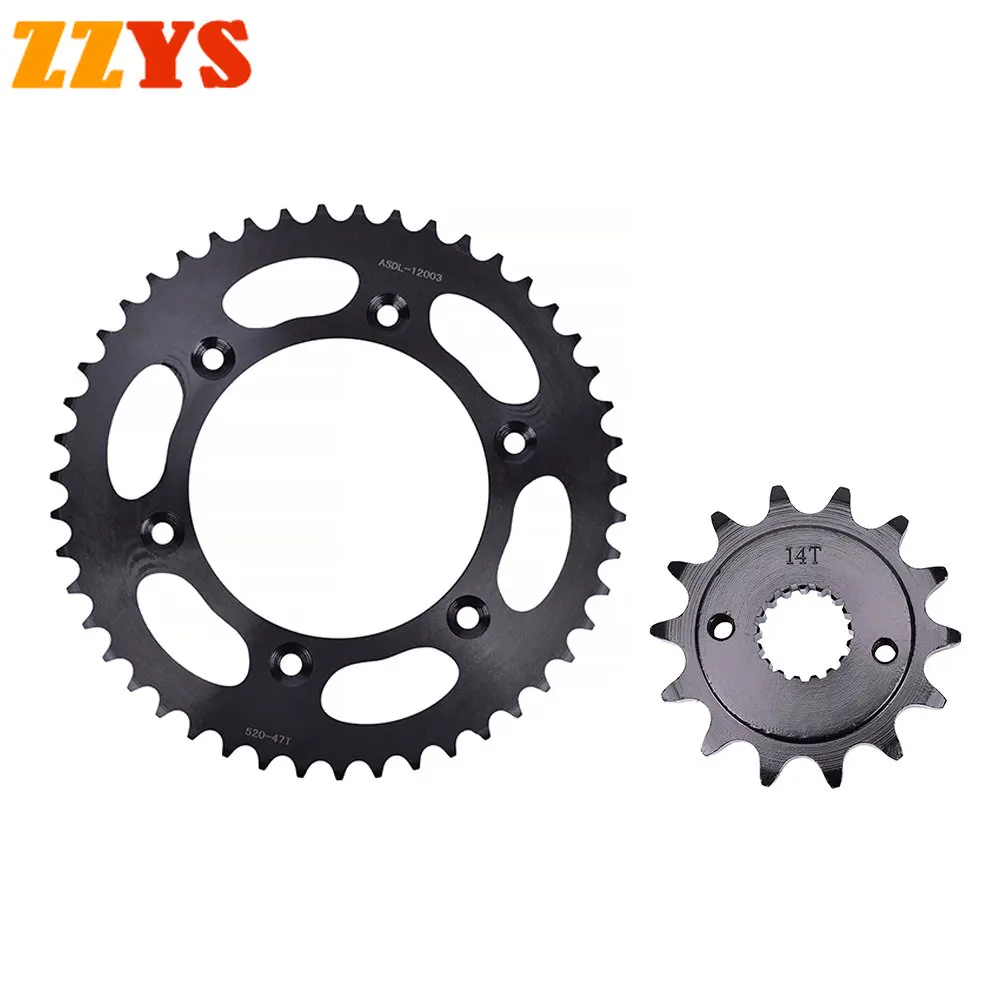 

520 14T 47T 14 47 Tooth Front Rear Sprocket Gear Wheel For Honda CRF450 CRF450R CRF450RX CRF 450 CR500 CR500R 1992-2001 CR 500
