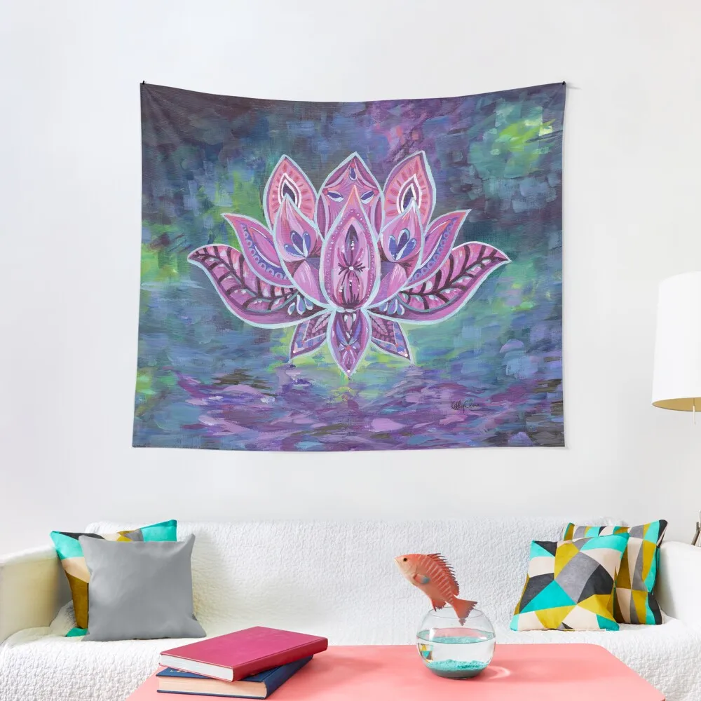 

Purple Lotus Tapestry Decorative Wall Hanging Wall Tapestry