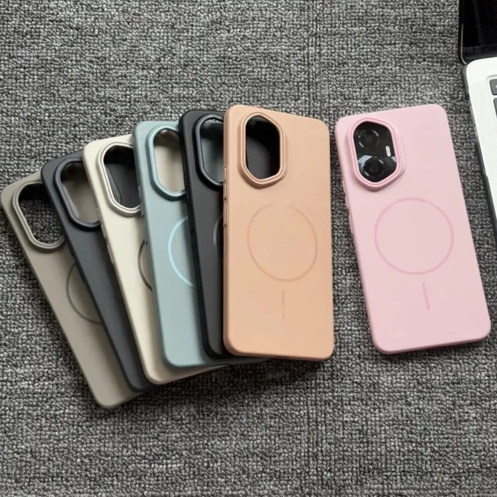 Sleek Magnetic Wireless Charging Protective Case - Hard PC Back Cover