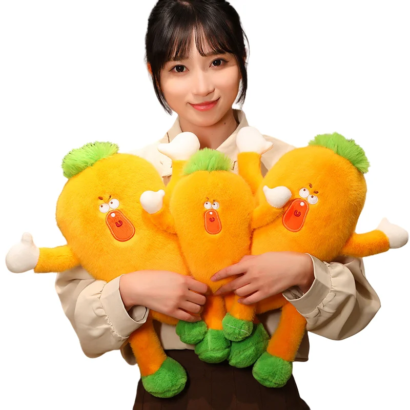 New Funny Creative Carrot Shape  Interesting Soft Plush Toys Accompany Dolls Sofa Decoration Girls Kids Birthday Christmas Gifts