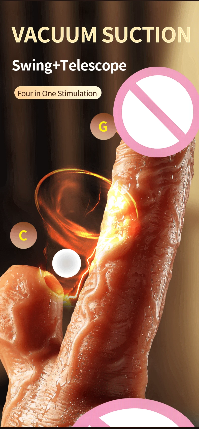 Sucking Dildo for Women Telescopic Clitoral Stimulator with Female Remote Control Realistic Dildo Vibrator Anal Sex Toy Adult