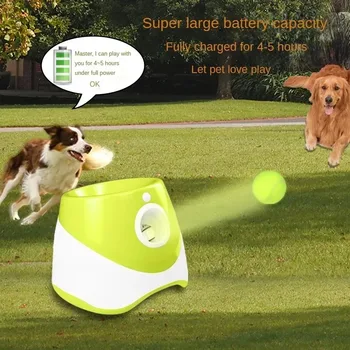 Dog Launcher Automatic Dogs Chase Toy Tennis Throwing Pinball Machine Fun Interactive Throw Rechargable Catapult USB Charging 1