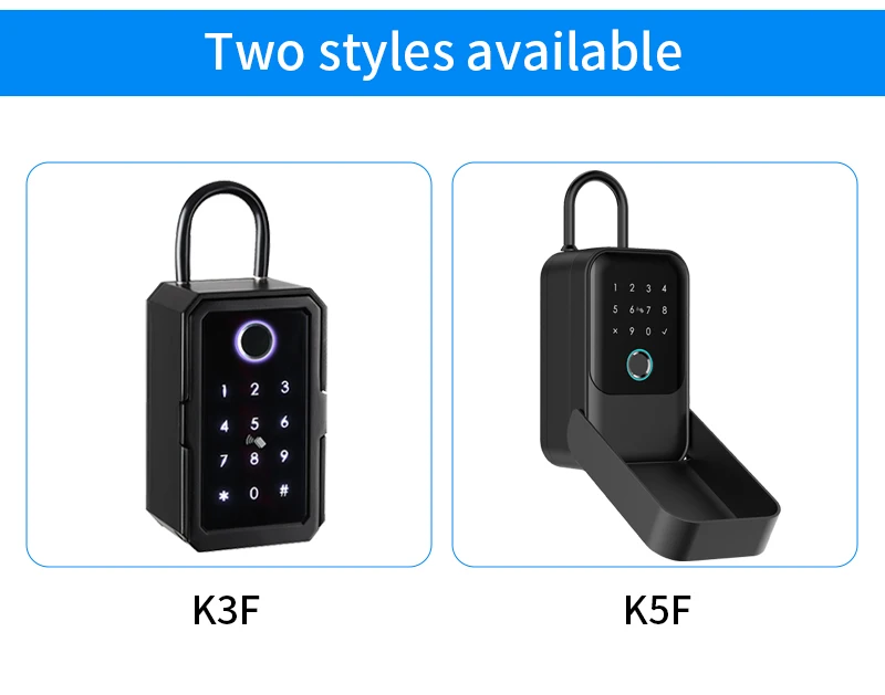 Key Safe TTlock Fingerprint Bluetooth Wifi Digital Key Box App Remote Unlock Wal