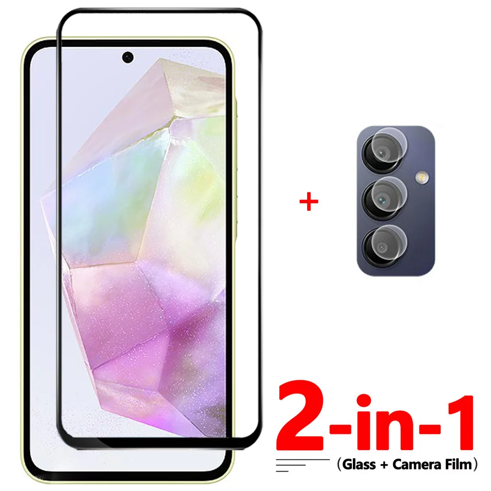 2-In-1, 9D Vetro + Fotocamera Pellicola Per Samsung A35 5G Vetro A 35 5G Samsung A35 Screen Protector A35 5G Glass Samsung Galaxy A35 5G Vetro Tempera