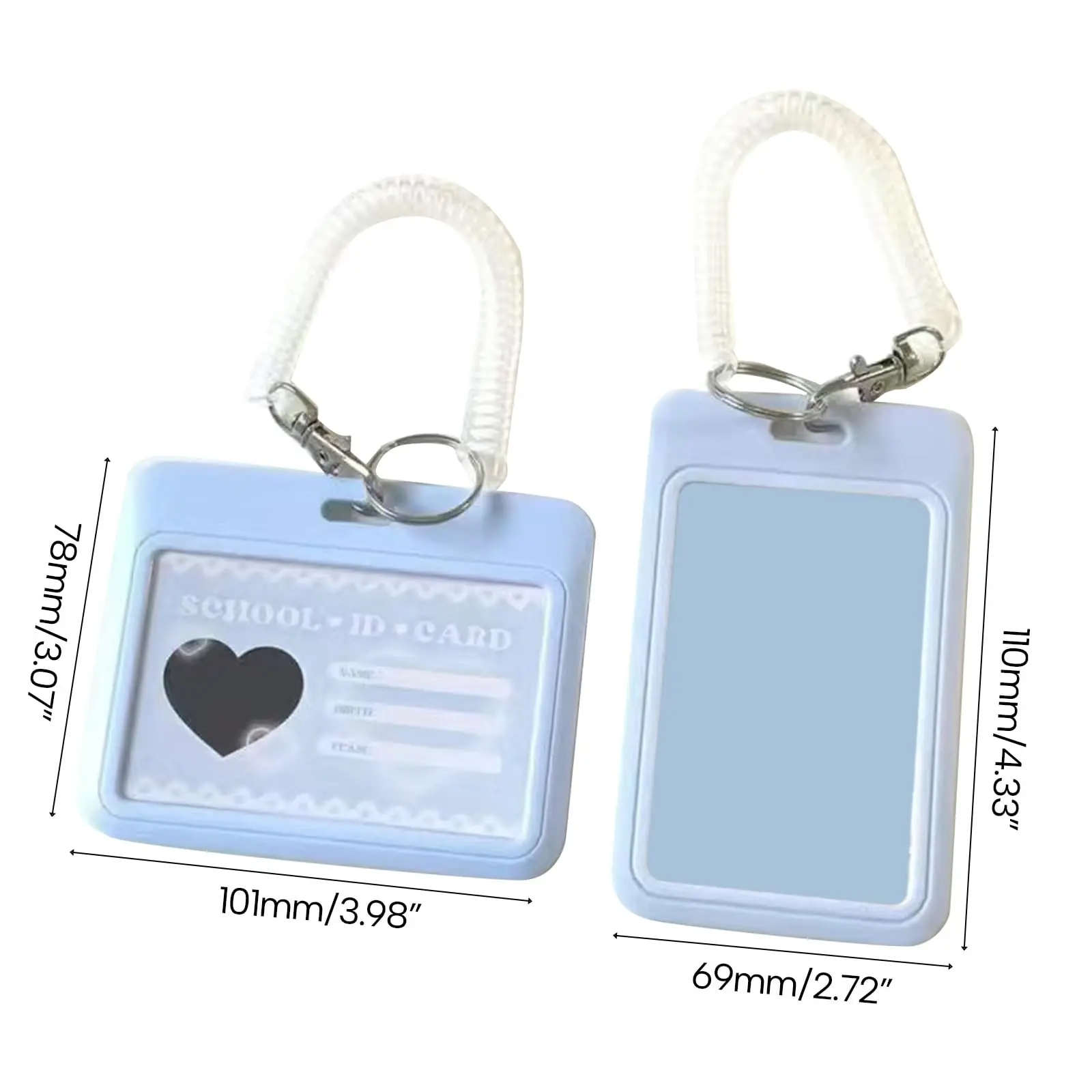 Card Holder Kawaii Baby Blue Milk Photo Credit Card ID Bank Photo Idol Postcard Holder Bus Protective card holder