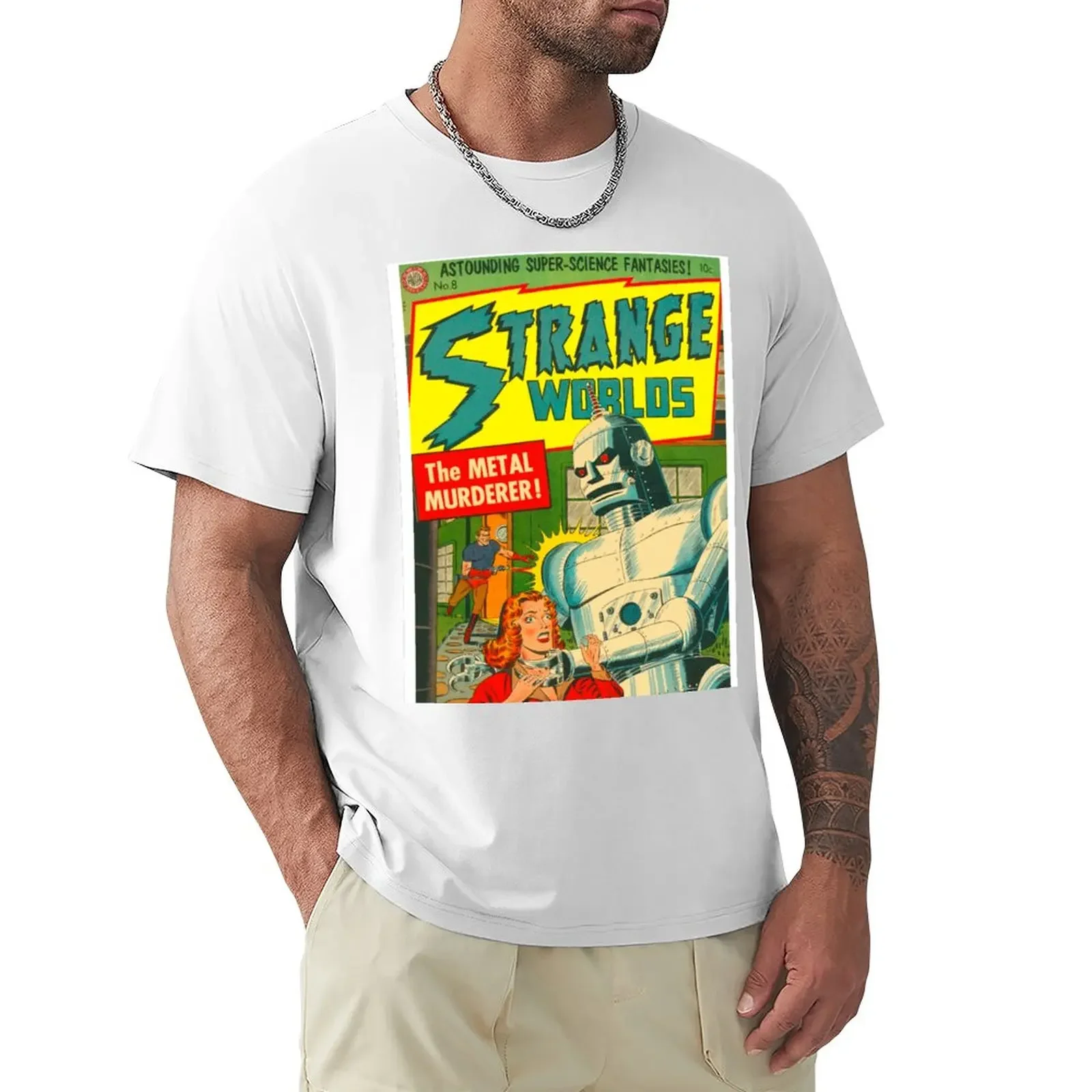 

VINTAGE SCIENCE FICTION ILLUSTRATION T-Shirt customized t shirts new edition t shirt Oversized t-shirt clothes for men