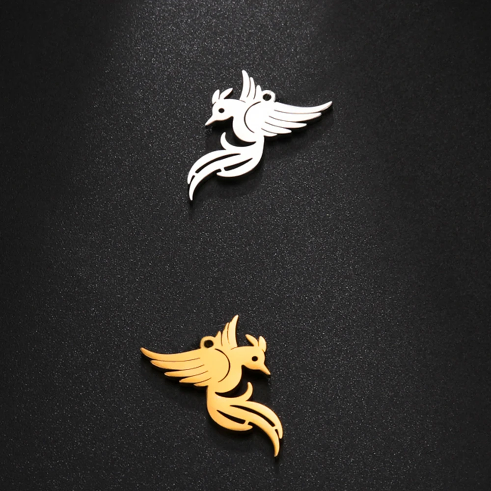 Phoenix Orecchini Donna Fenice In Acciaio Inox | Simbolo Rinascita E Fortuna