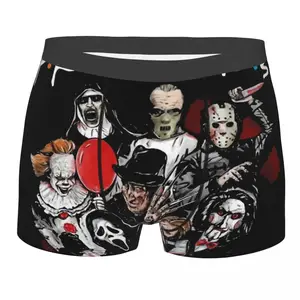 Boxer Shorts Panties Briefs Men Horror Prison Underwear Halloween