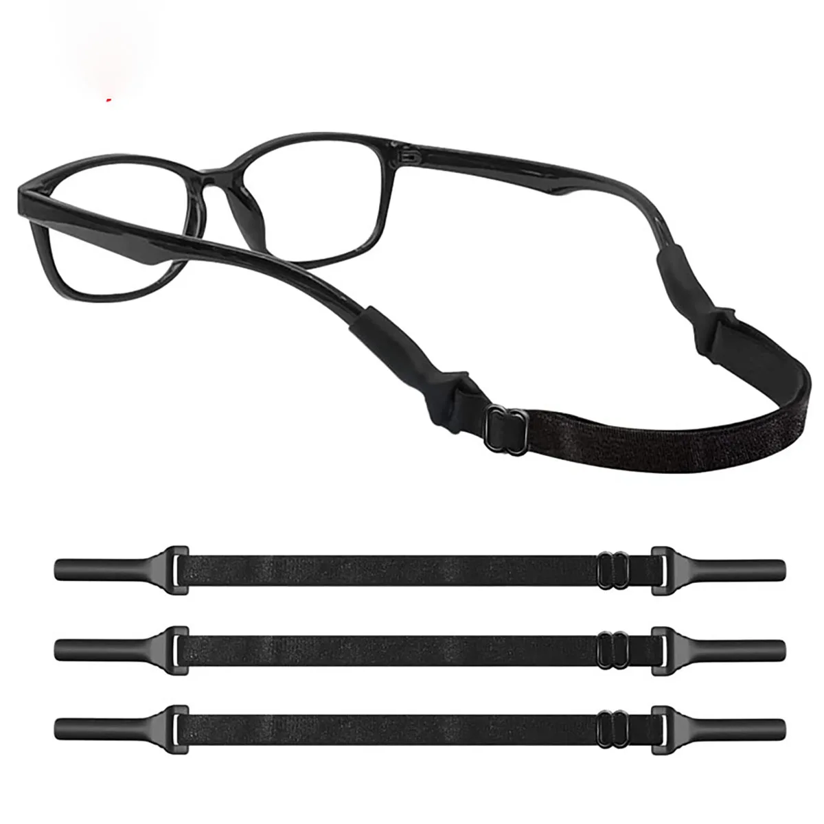 2Pcs Glasses Chain Adjustable Size Elastic Rope Glasses Strap Sport Non Slip And Anti Drop Fixer Cord