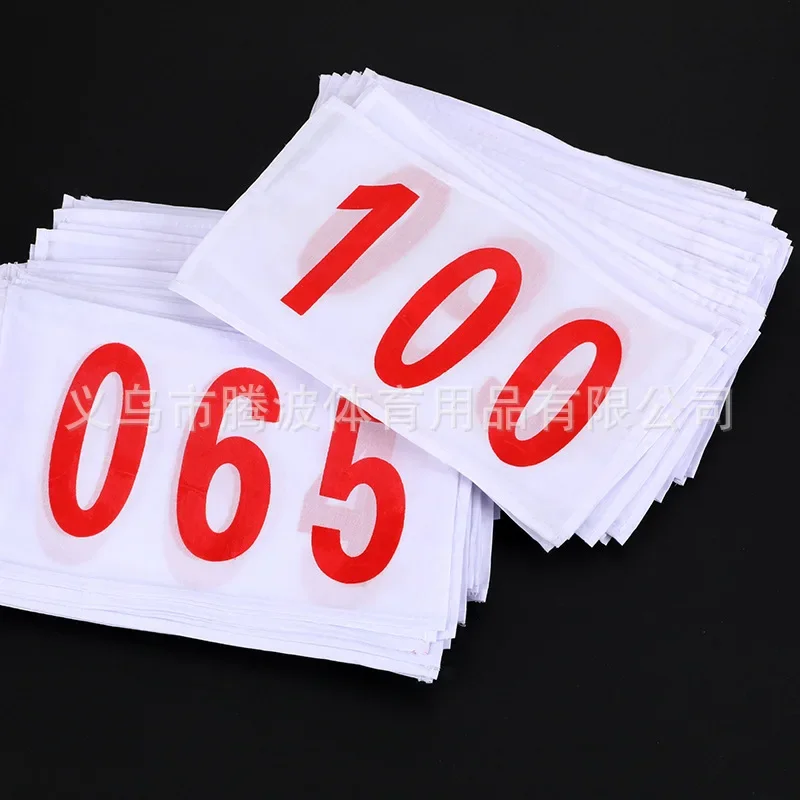 School Track Running Sportsman Number Fabric Marathon Activity Competition Identification Number 1-100 Book Track Bag