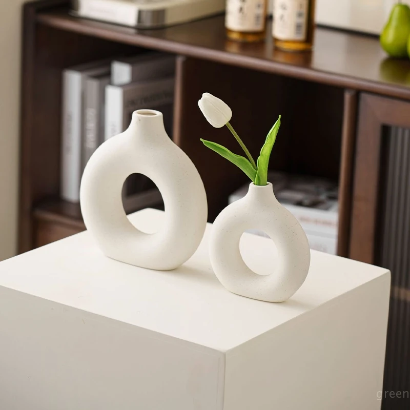 Imitation Ceramic White Vase 6