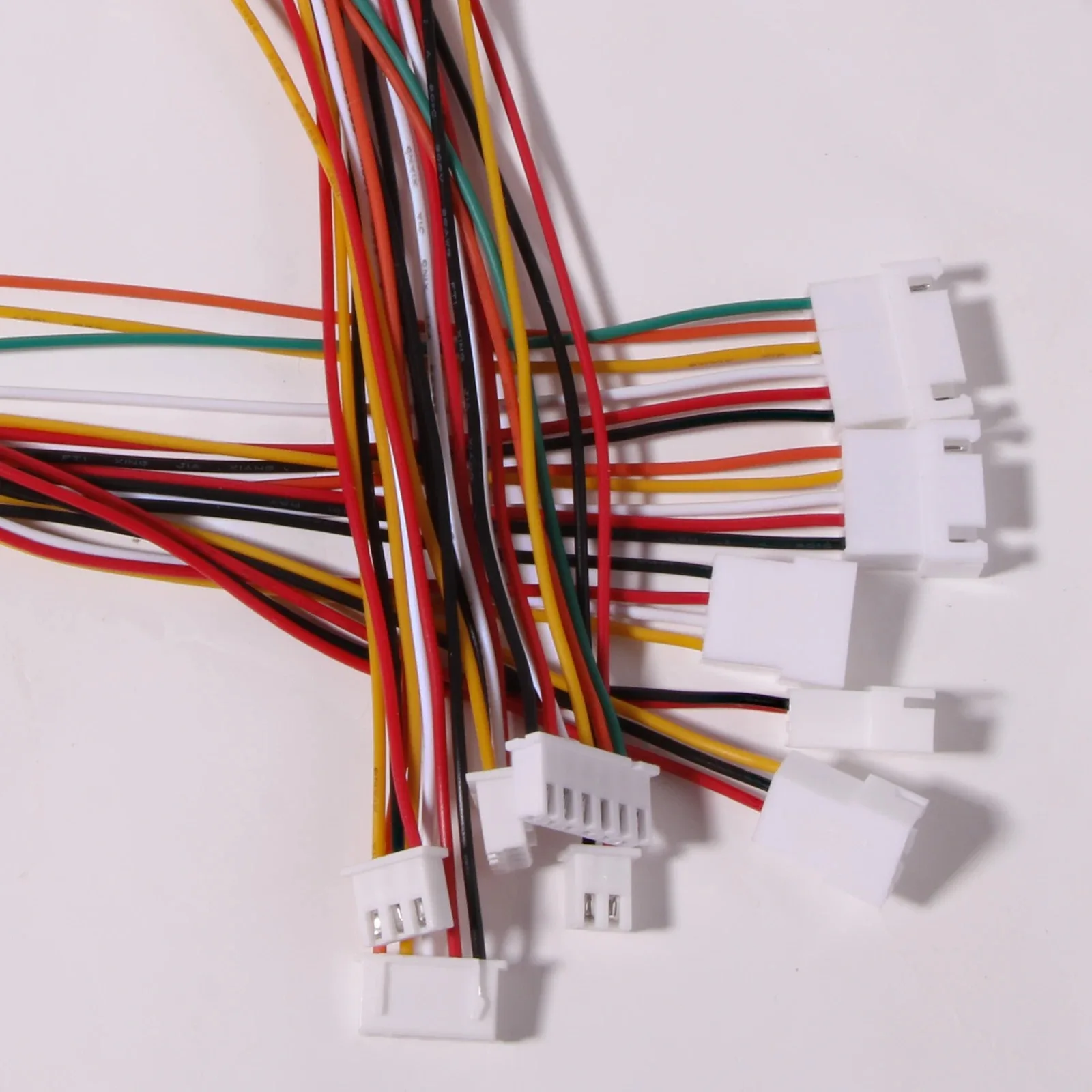 Lot de 10 paires Connecteurs JST PH 2.0 2-6 Pins 26AWG 200mm