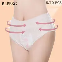5/10Pcs Light Thin Breathable Maternity Underwear Recommended For Caesarean Mothers 80-140KG Disposable Postpartum Pants 2