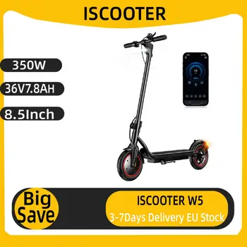 Monopattino elettrico ISCOOTER W5 per adulti, motore da 350W, batteria 36V 7.8Ah, e-scooter con pneumatici gonfiabili da 8,5 pollici, design pieghevole