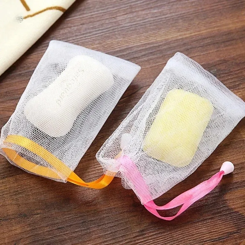 1-100PCS Facial Lathering Net Soap Saver Pouch for Shaving Cream Rich Foam Generator Face Wash Body Wash Bath Accessories 4