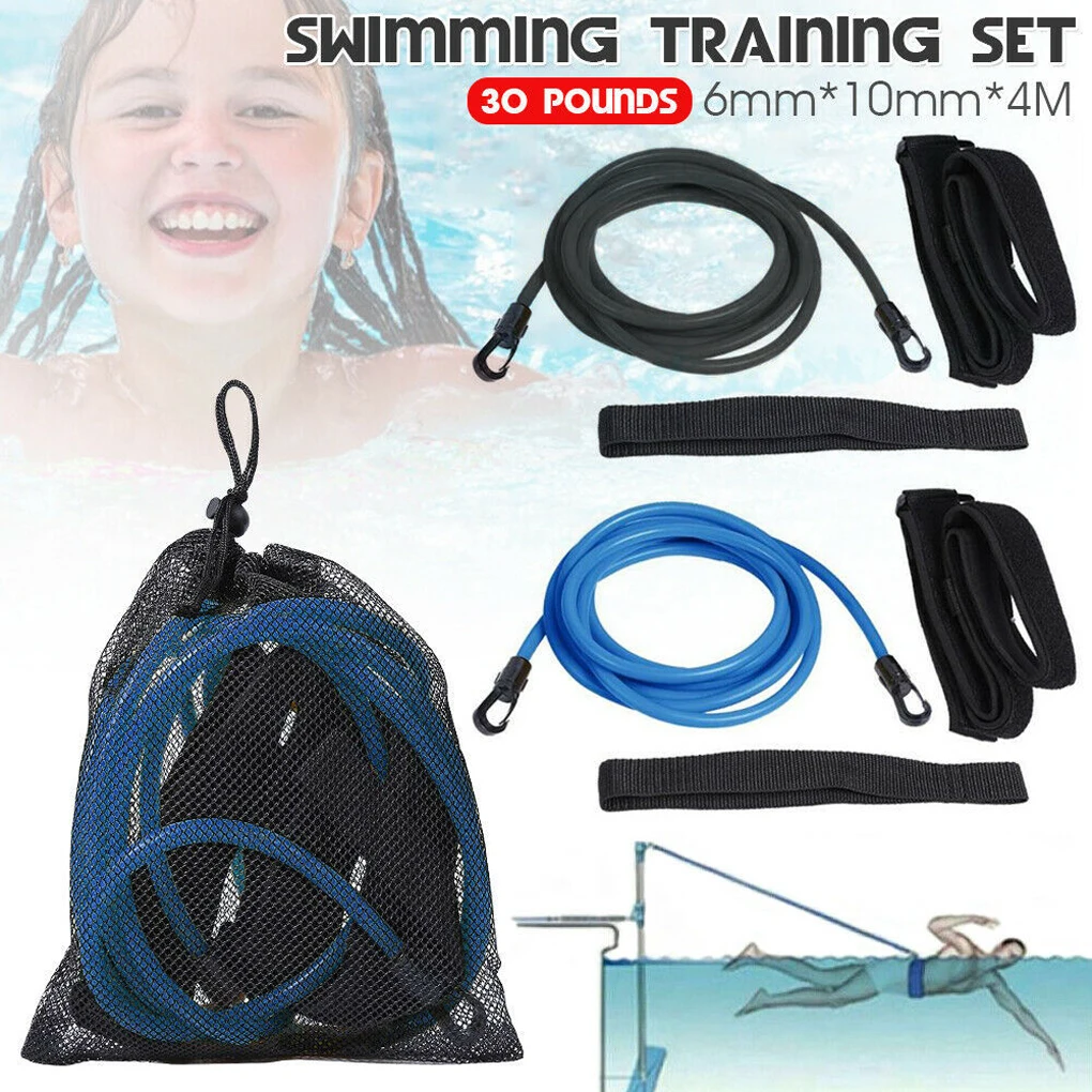 Adjustable Swimming Training Resistance Belt Exercising Rope Band