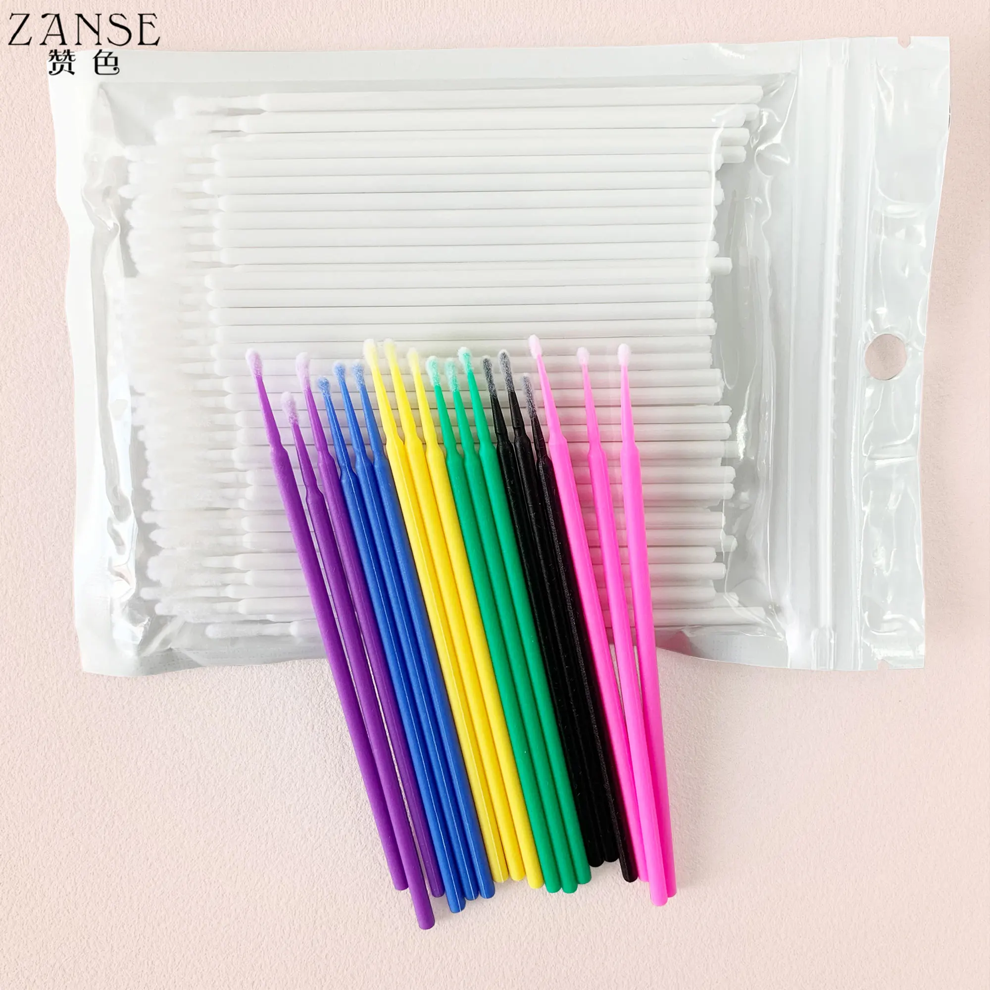 Description Picture 3 of item100pcs Disposable Micro Brush Mascara Wands Applicator Lash Removing Swab Microbrush Eyelash Extension Makeup brushes Tools