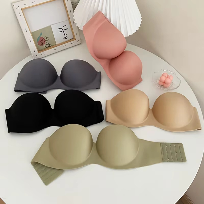 2025 Front Closure Sexy Push Up Bra Women Invisible Bras Underwear Lingerie For Female Brassiere Strapless Seamless Bralette