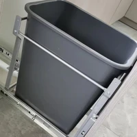 ถังขยะที่ซ่อนอยู่ตู้ในครัวเรือนถังขยะแบบฝังประเภทลิ้นชักเครื่องมือทําความสะอาดห้องครัว Morden ถังขยะความจุสูง 6