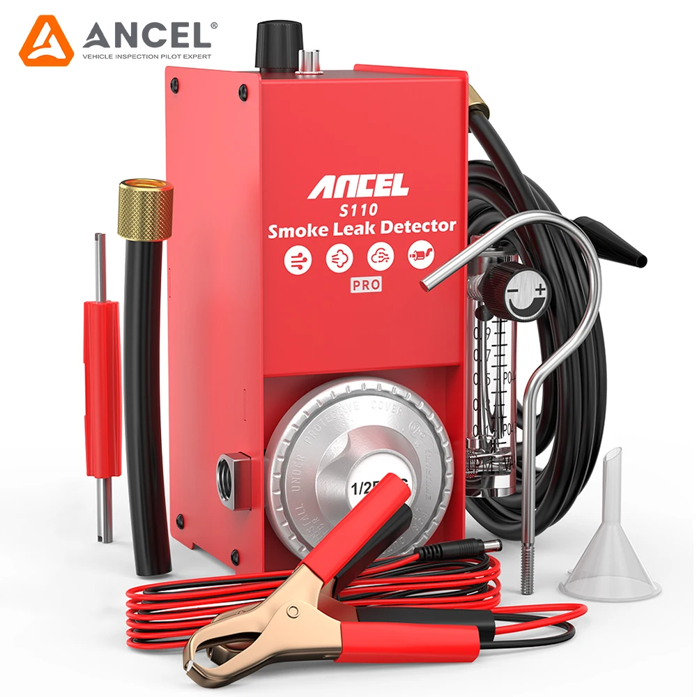 ANCEL S110 PRO Car Pipeline Smoke Leak Detector Inspection Oil Pipe Generator Smoke/Air Mode EVAP Leakage Car Diagnostic Tools