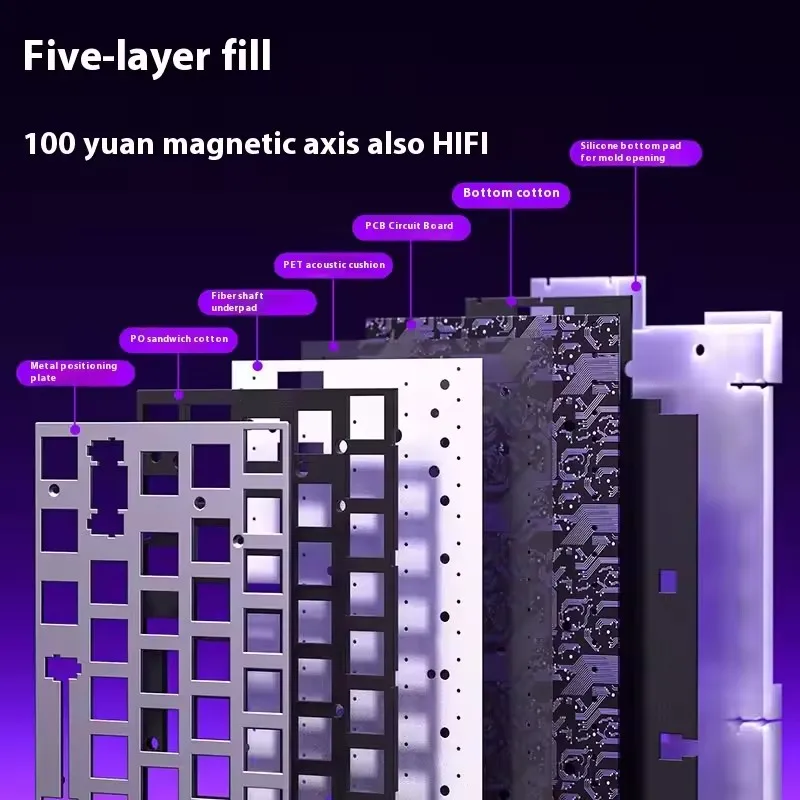 AULA HERO 68HE Magnetic Switch Gaming Keyboard RT0.01 E-sports Customize RGB Wired Mechanical Keyboard Ergonomics Accessories