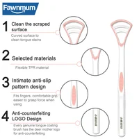 Fawnmum Silicone Tongue Scraper 1Pcs Macaron Color Tonger Brush Cleaning Tools Toothbrush Oral Care Fresh Breath Safe Clean 3