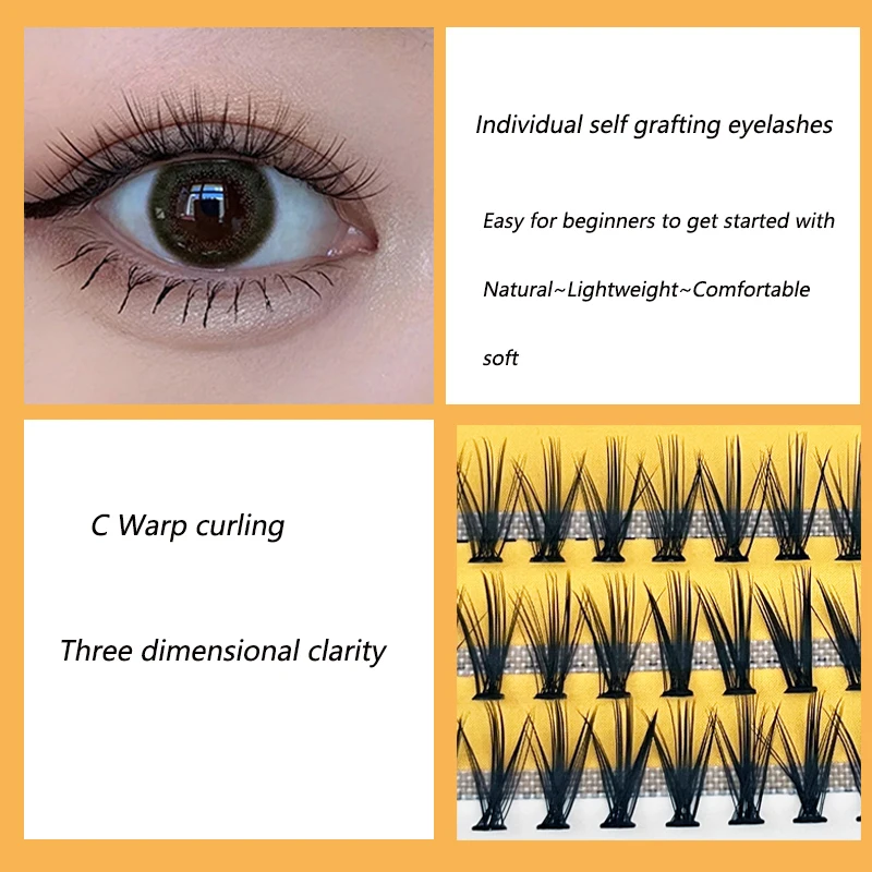 Natural False Eyelashes, 1 box 60 clusters 20D individual eyelashes, extension eyelashes, Professional Makeup, Free Shipping