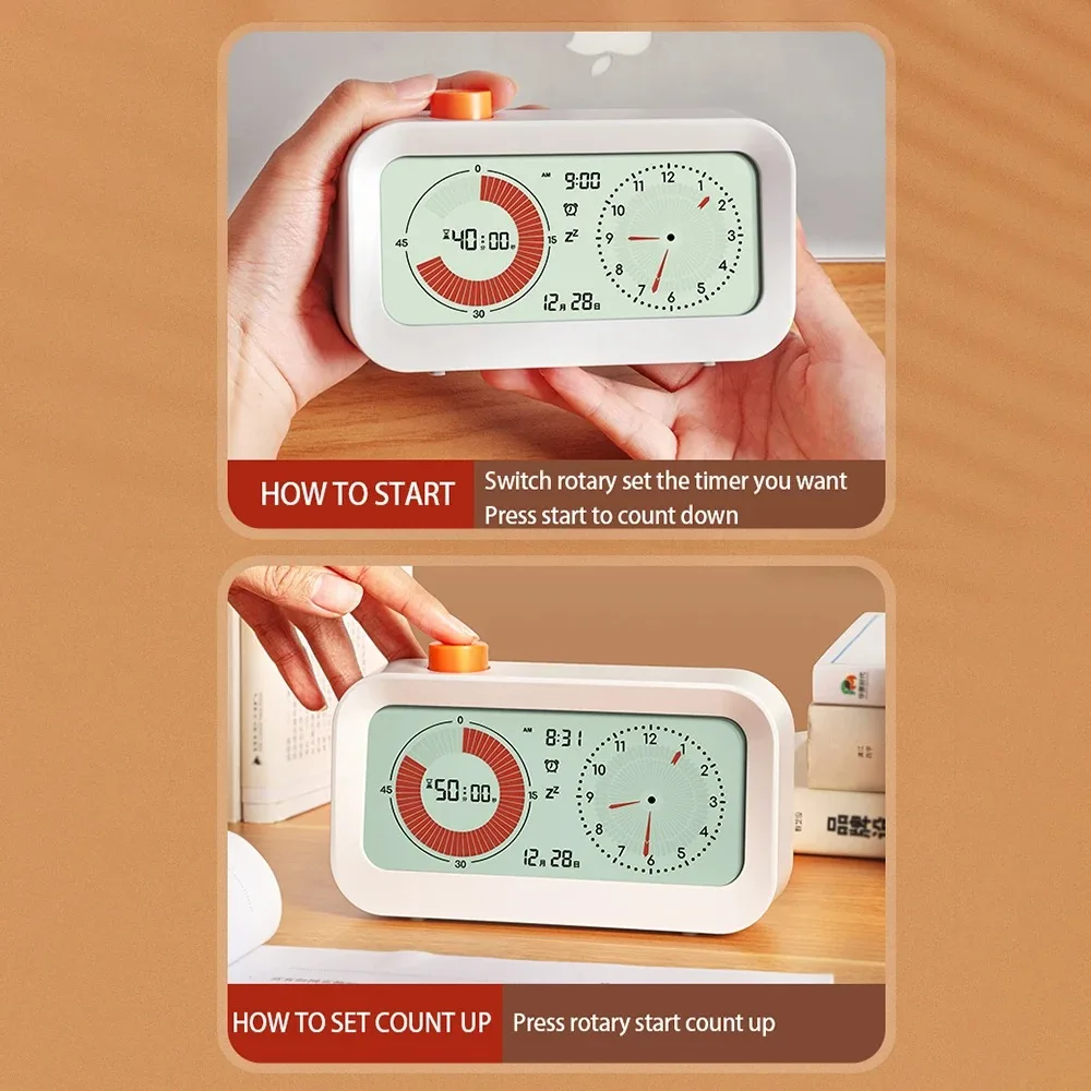 Digital Visual Timer with Alarm and Calendar Display