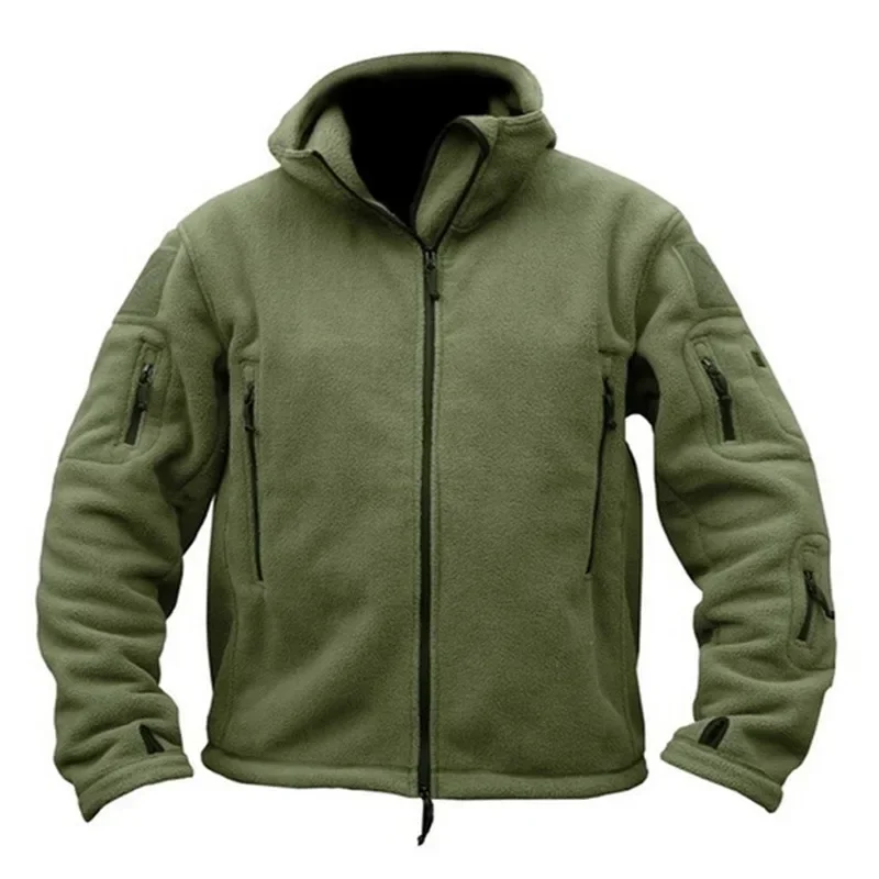 Prowow New men's outdoor warm fleece jacket for foreign trade, cold proof charge jacket, solid color hooded jacket 4