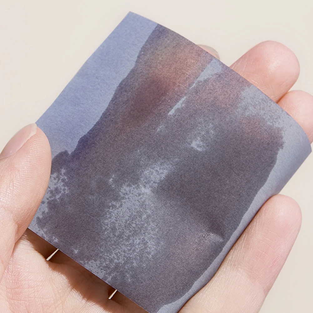 Oil Control Paper 100 Sheets Case & Powder Puff Face Blotting Paper Bamboo Charcoal Face Oil Blotting Sheets Men Women