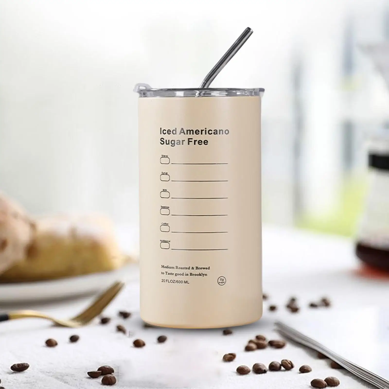 Holiday Iced Coffee Tumbler With Lid and Straw – Laidrey