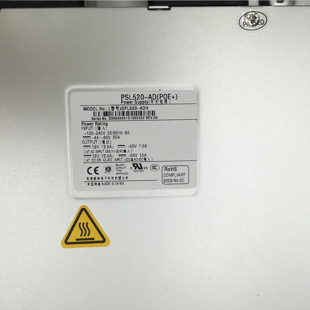 For S5500 5120 Switch POE Power Supply PA-2521-1H POE PSL520-AD GPL520-ADH 5120 Fully Tested 4 For S5500 5120 Switch POE Power Supply PA-2521-1H POE PSL520-AD GPL520-ADH 5120 Fully Tested - Image 2