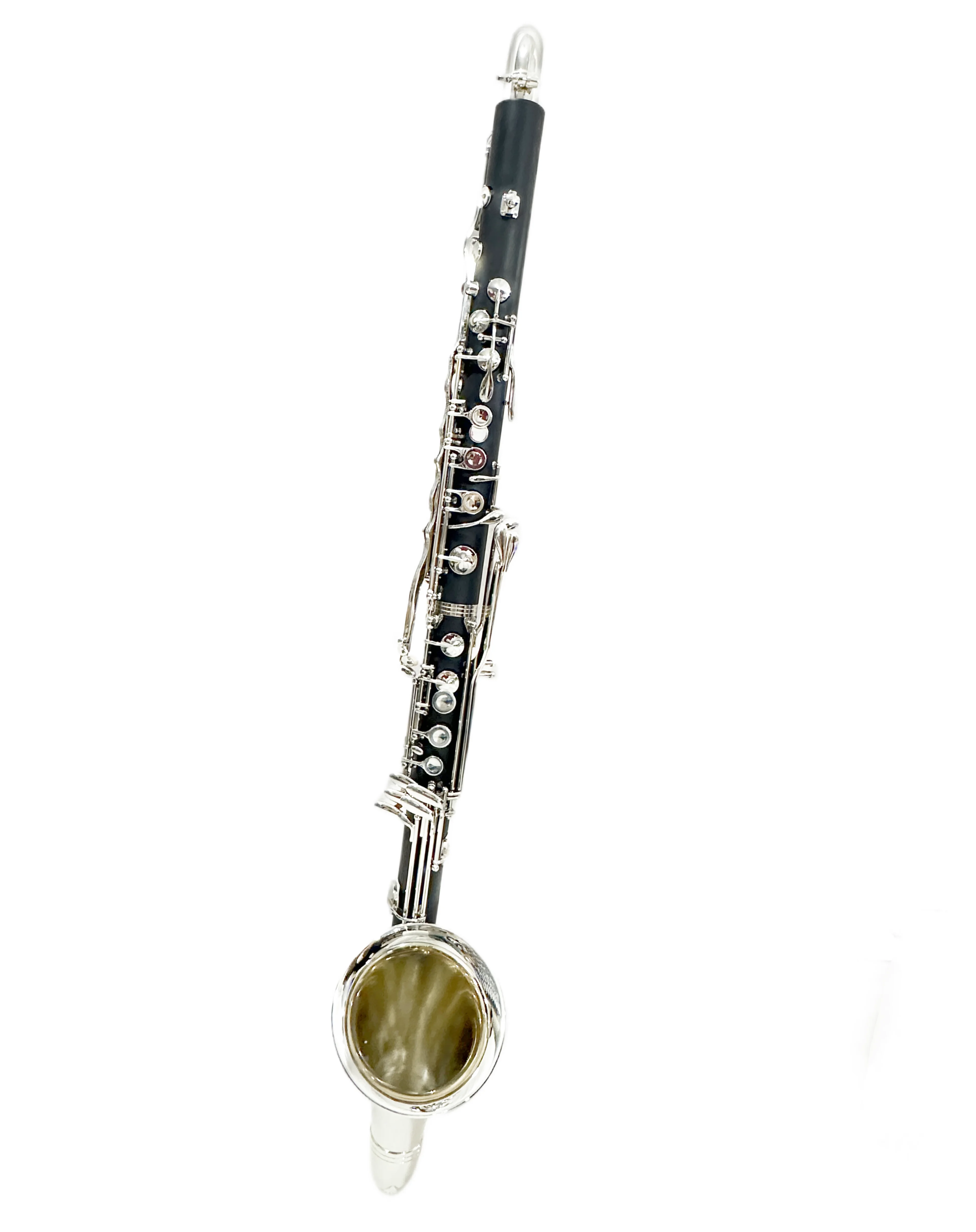 New Silver Plated Keys Bass Clarinet LOW EBb Tuning Black Tube Clarinet ABS