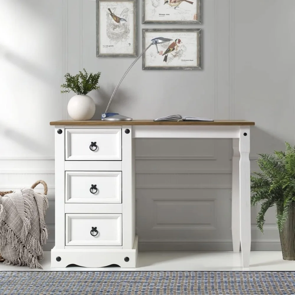 Cottage Series Wood Vanity/Desk, Corona Snow 4