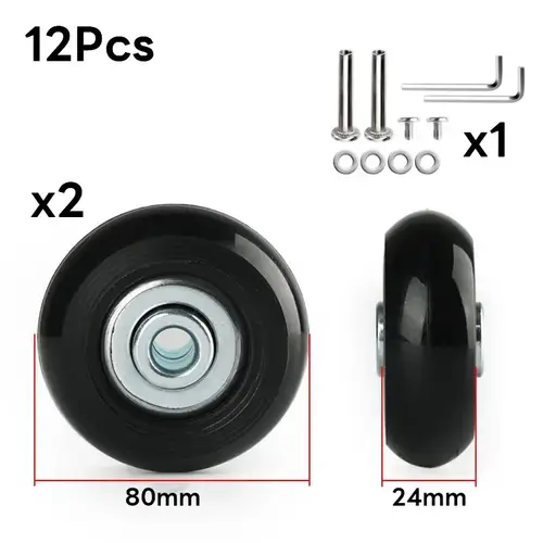 Silent Suitcase Wheels Rubber Trolley Luggage Casters High-Quality Durable Travel Bag Wheel Repair Accessories for Quiet Rolling - Image 17