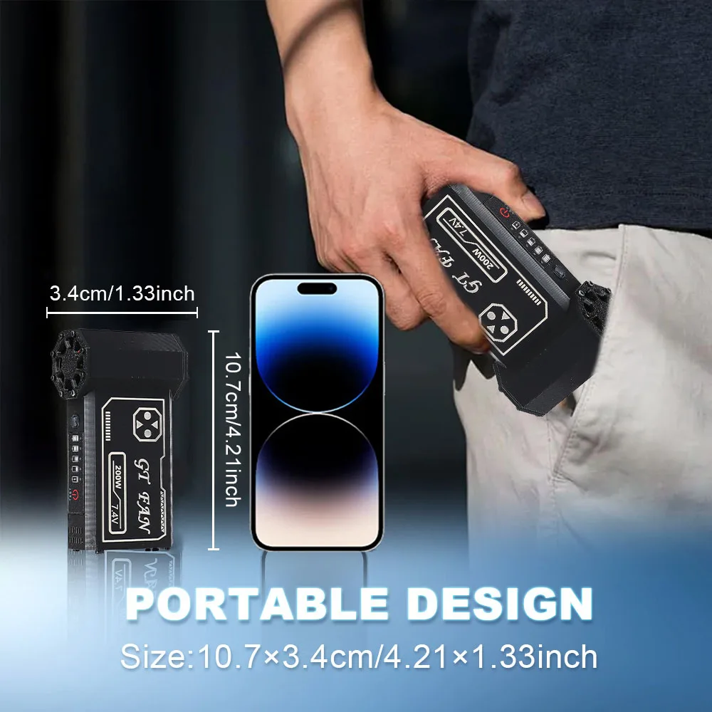 Jual Powerful Air Blower High Speed Duct Fan Mini Turbo Jet Fan 140,000 RPM 62m/s Turbo Violent Fan High Performance Brushless Motor I.1236438590 - View #10