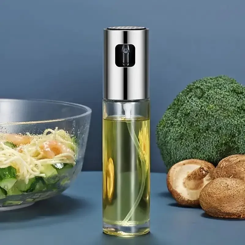 1pc Glass spray bottle, pressure atomization spray pot, pressure spray oil control bottle, kitchen appliances