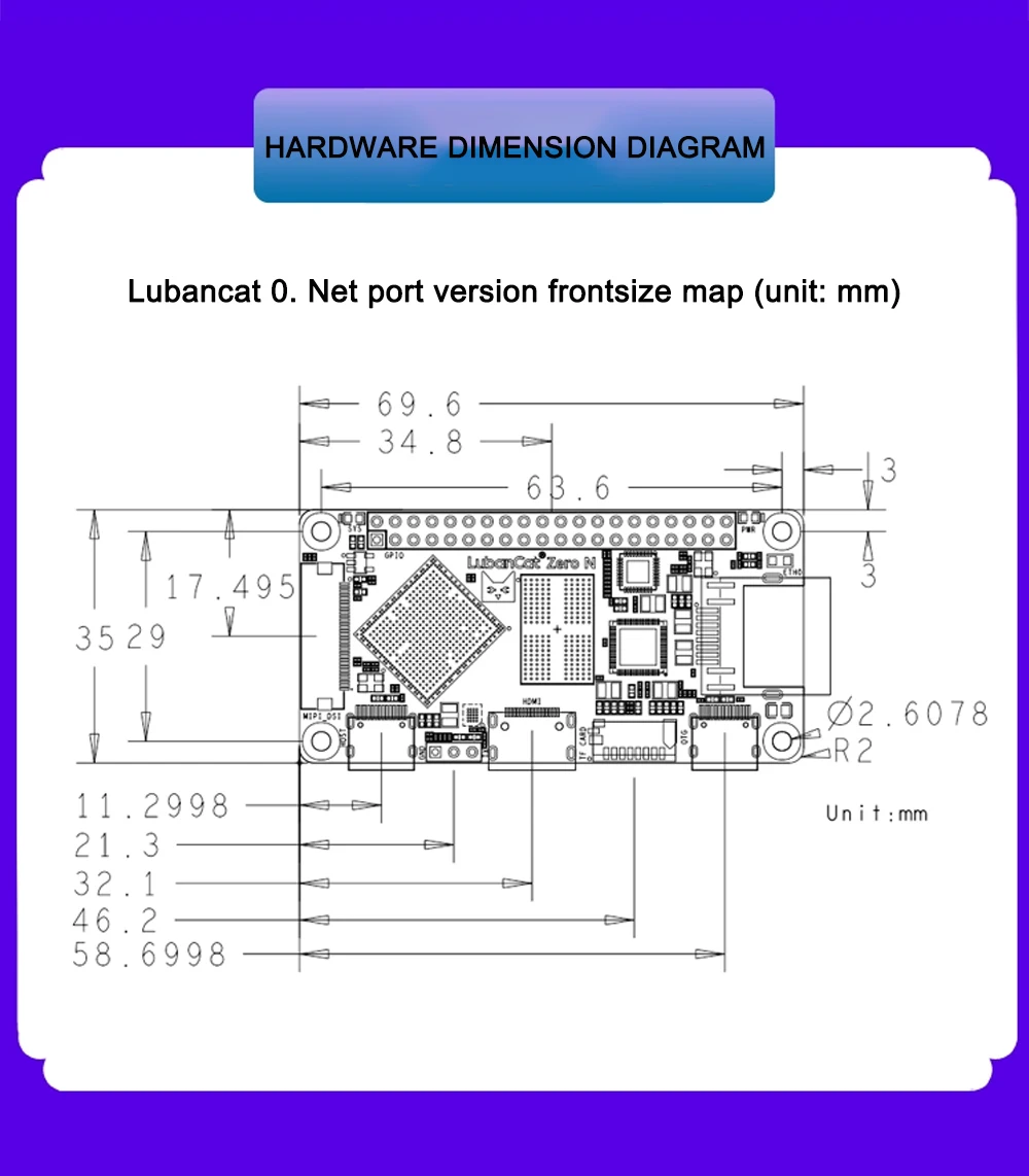 LubanCat Zero N Development Board Network Port Version Rockchip RK3566 Card Comp