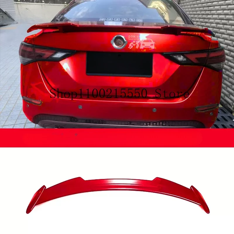 

Car Accessories For Nissan Sentra sylphy 2016-2023 2022 ABS black carbon fibre Rear Door Tail Trunk Spoiler Wing Lip MC style