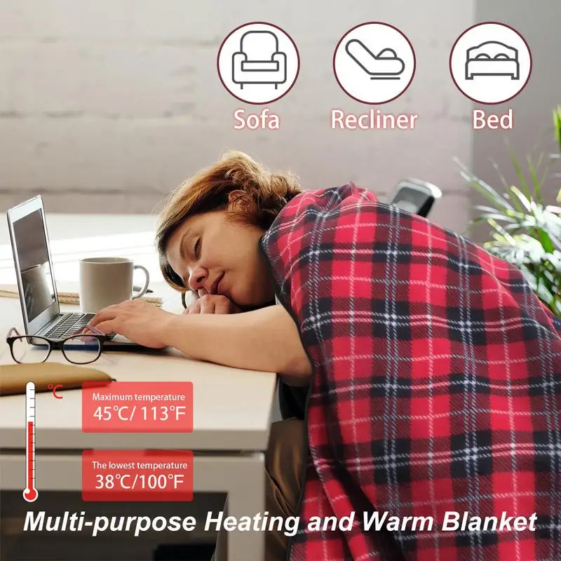 Heated Throw Blanket USB Heating Cloak Multi Purpose Heating And Warm Blanket Electric Wrap Blanket For Home Winter Supplies