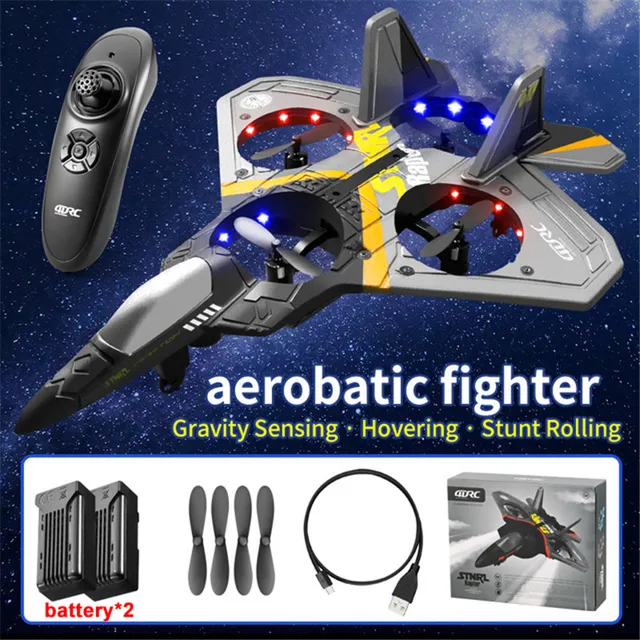 V17 RC Plane Toy Remote Control Airplane Helicopter 2.4G Radio RC Drone Fighter Glider Airplane EPP Foam Toys Children Kids GiftBlue
