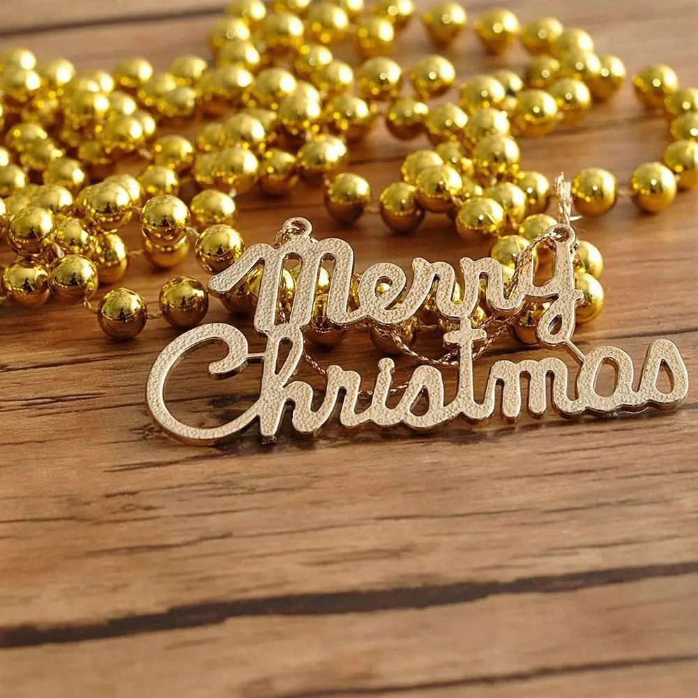 5meter Electroplated Wire Bead Chain 5mm Gold and Silver Round Bead Wedding Christmas Decoration Chain christmas decorations